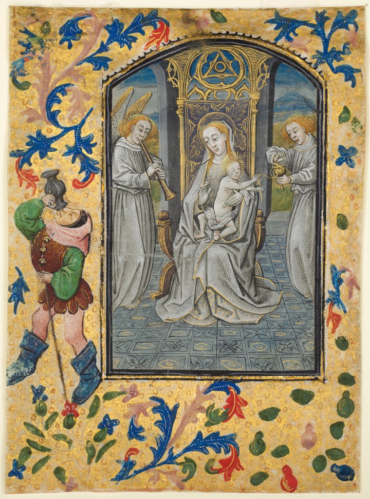 Detail of Leaf from a Book of Hours: Presentation in the Temple, c. 1470-1480 by Guillaume Vrelant