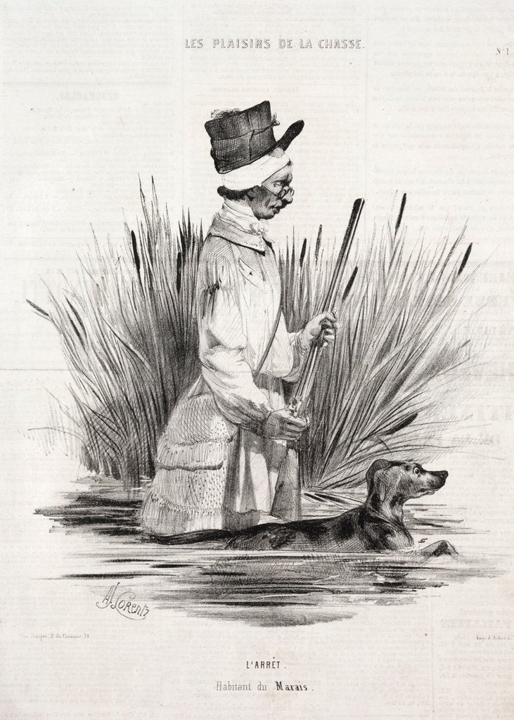 Detail of Les Plaisirs de la chasse: LArrêt, 1842 by Alade Joseph Lorentz