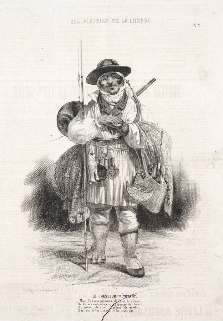 Detail of Les Plaisirs de la chasse: Le Chasseur prévoyant, 1842 by Alade Joseph Lorentz