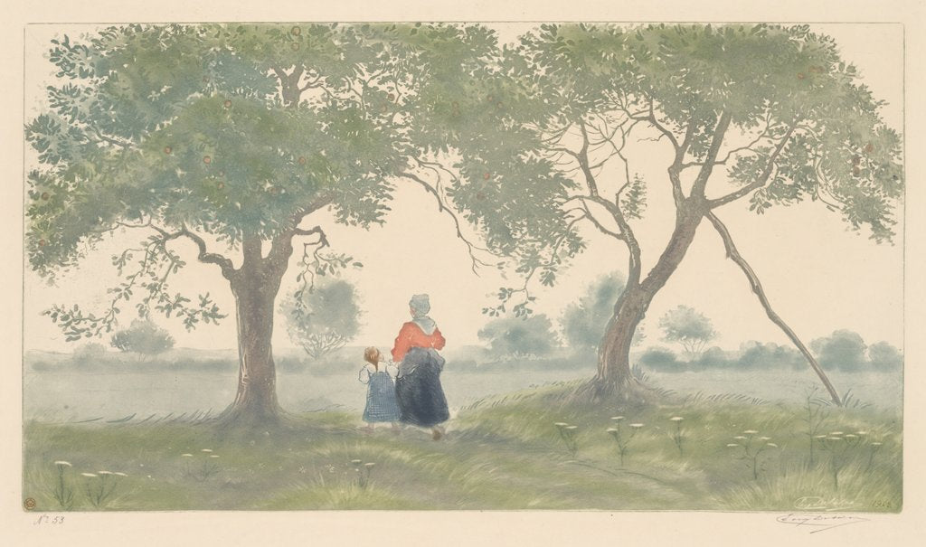 Detail of Les Pommiers, 1902 by Eugène Delâtre