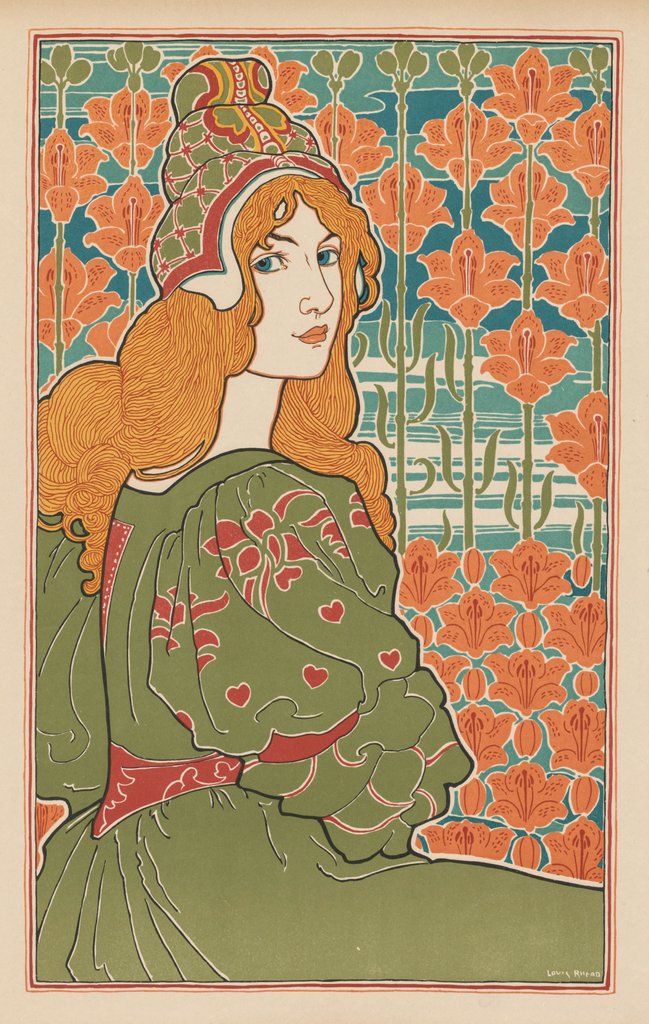 Detail of LEstampe Moderne: Jane, 1898 by Louis Rhead
