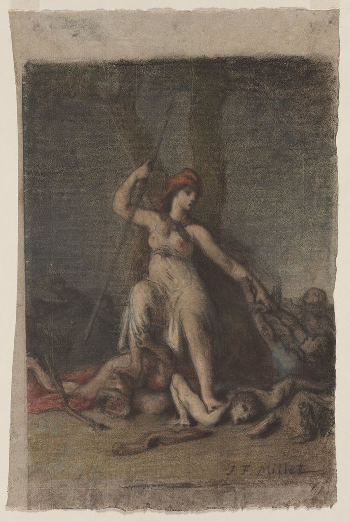 Detail of Liberty, probably 1848 by Jean-François Millet