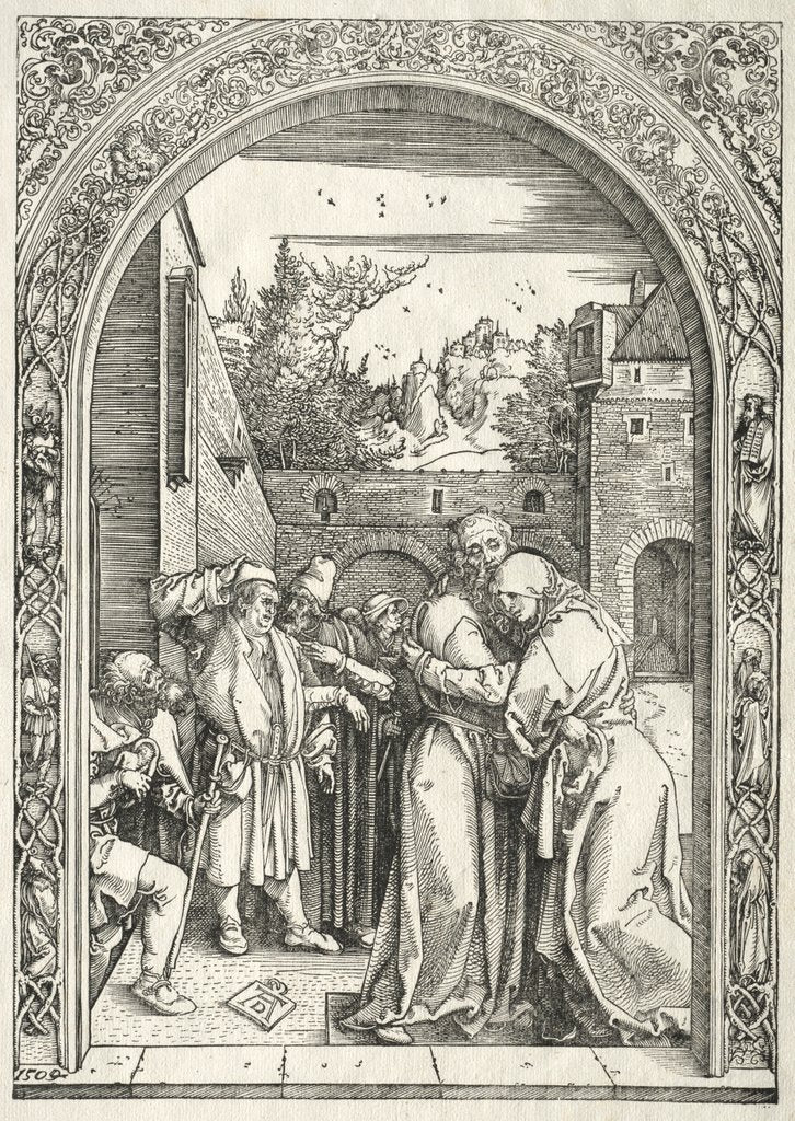Detail of Life of the Virgin: Joachim and Anna Embracing under the Golden Gate, 1504-1505 by Albrecht Dürer