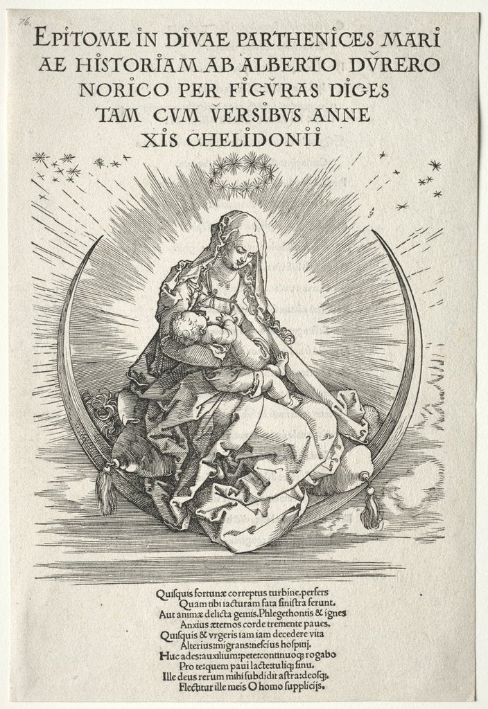 Detail of Life of the Virgin: Title Page, 1511 by Albrecht Dürer