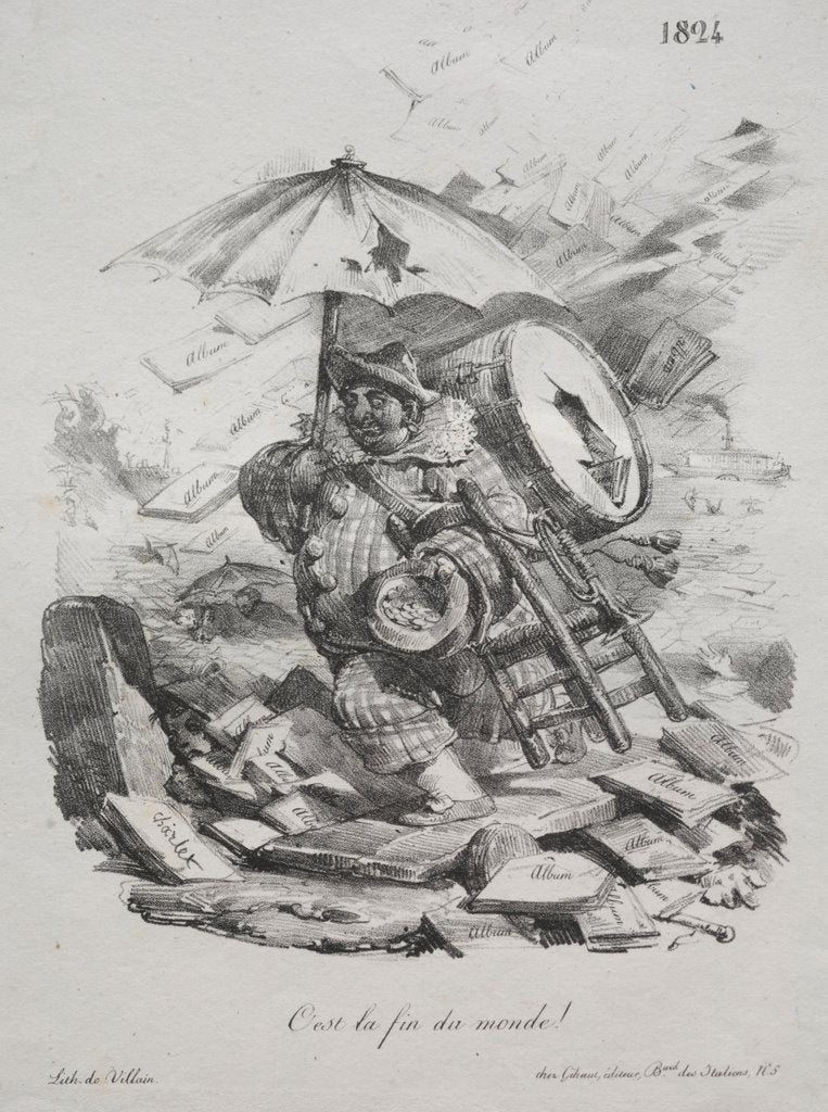 Detail of Lithographic Sketches: It is the End of the World!, 1824 by Nicolas Toussaint Charlet; Gihaut