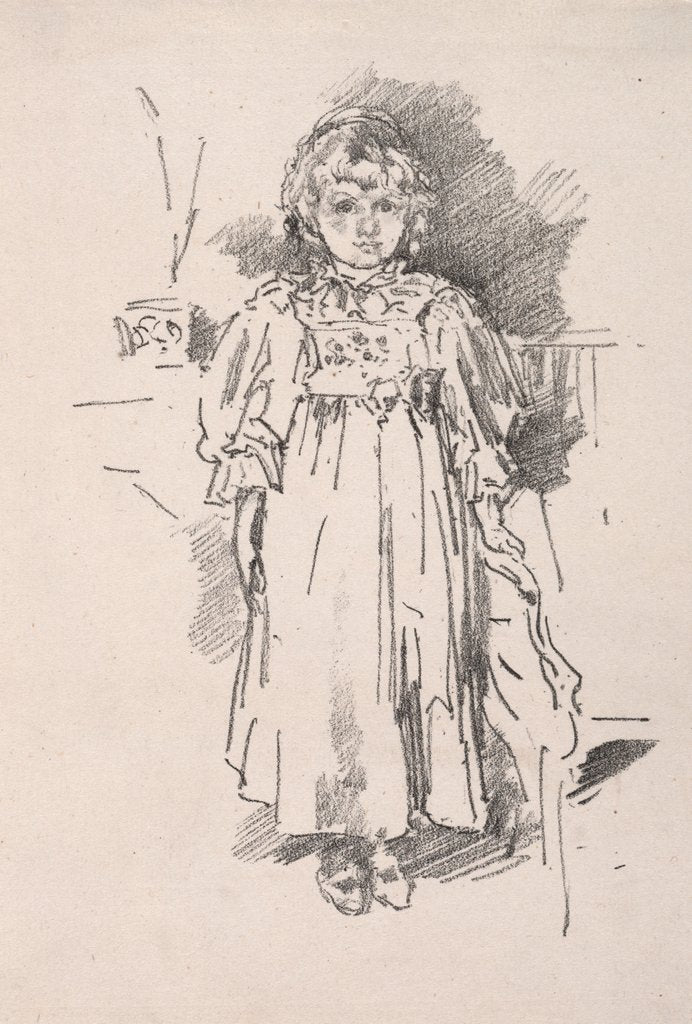 Detail of Little Evelyn, 1896 by James McNeill Whistler