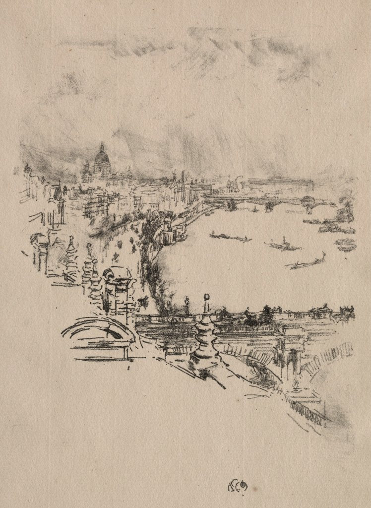 Detail of Little London by James McNeill Whistler