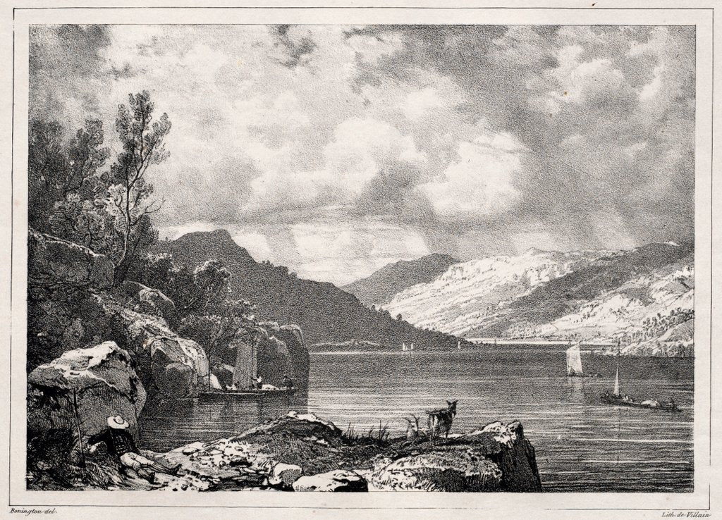 Detail of Loch Lomond, 1826 by Richard Parkes Bonington
