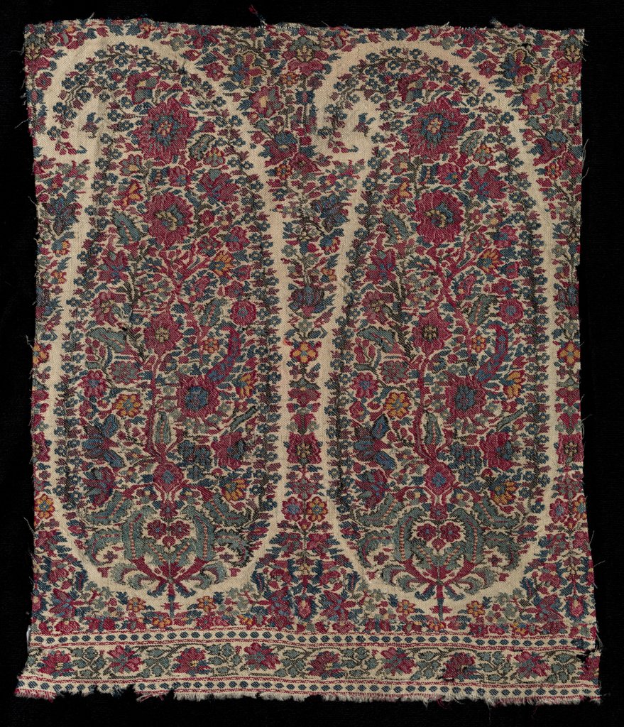 Detail of Long Shawl Fragment, 1820-1825 by Unknown