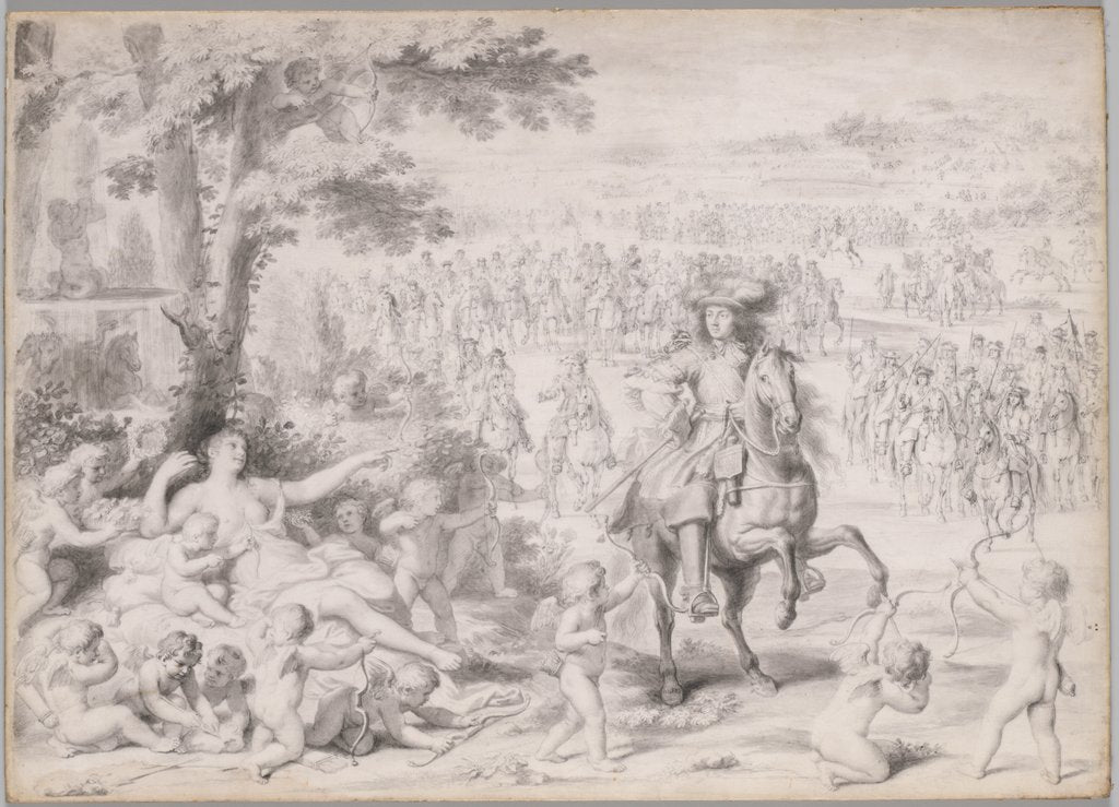 Detail of Louis XIV Captured by Venus, early 1670s by Charles Le Brun