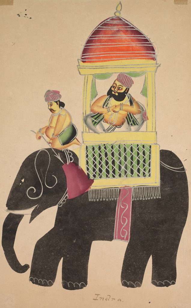 Detail of Mahant of Tarakeshwar Rides on an Elephant, 1800s by Unknown