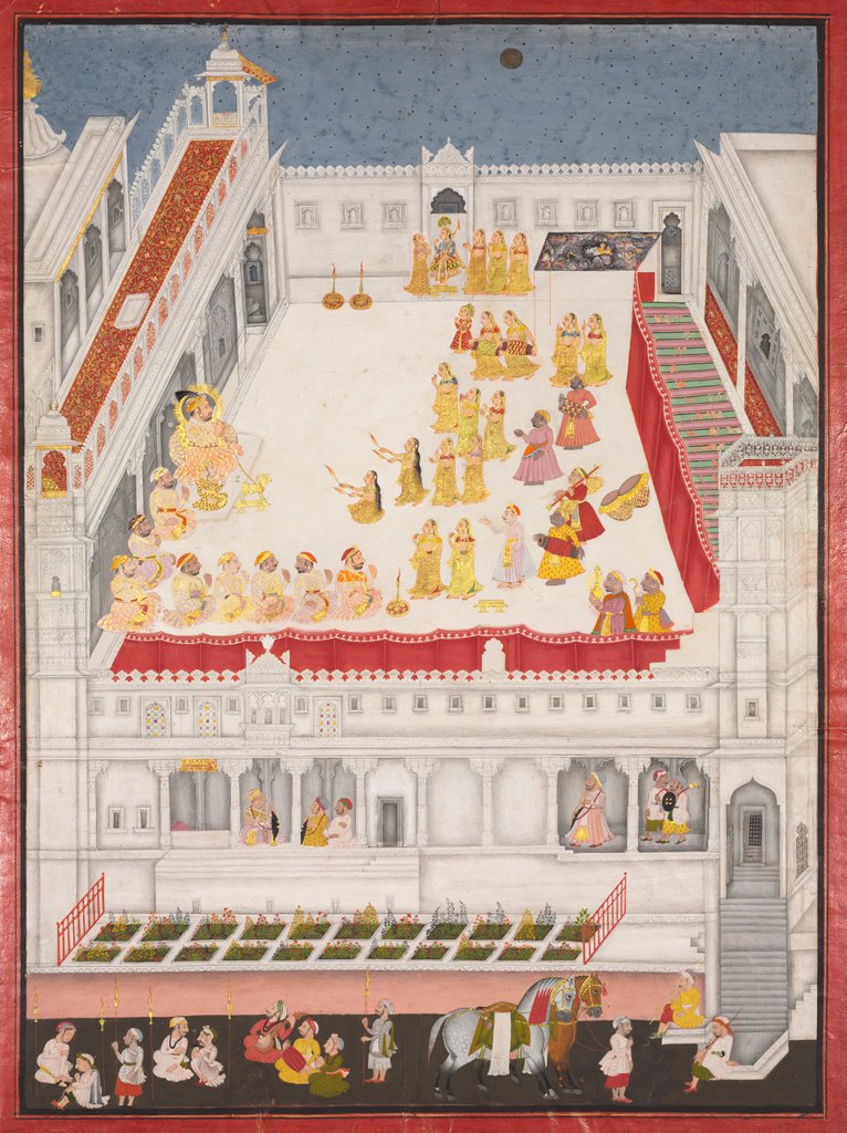 Detail of Maharana Jagat Singh Attending the Raslila, 1736 by Jai Ram (attributed to)