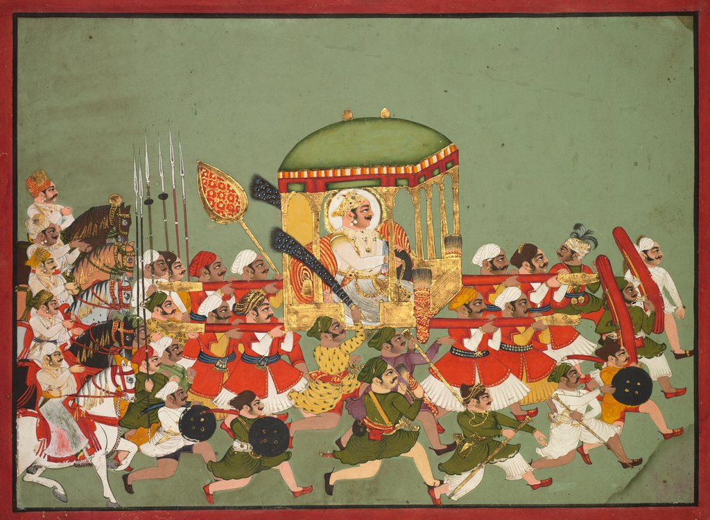 Detail of Maharao Chattar Sal of Kota in a Palanquin, c. 1760 by Unknown