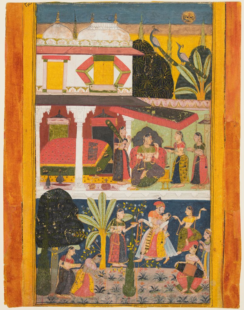 Detail of Malavi Ragini, from a Ragamala series, c. 1695 by Unknown