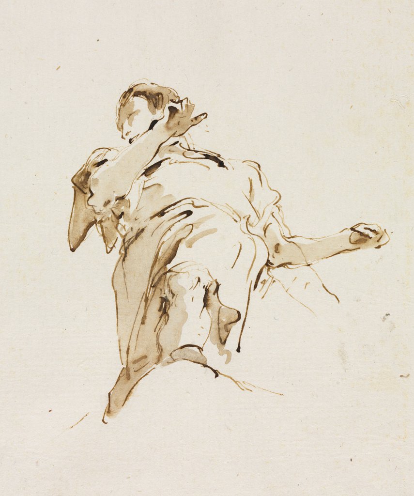 Detail of Male Figure Seen from Below, c. 1740s by Giovanni Battista Tiepolo