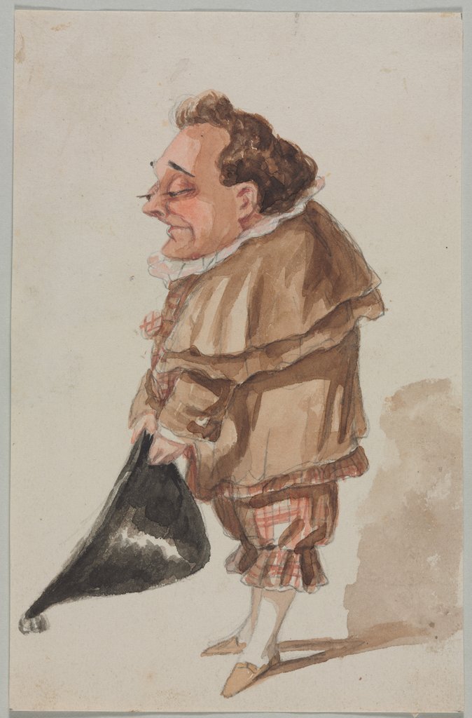 Detail of Man with a Large Hat by Paul Gavarni