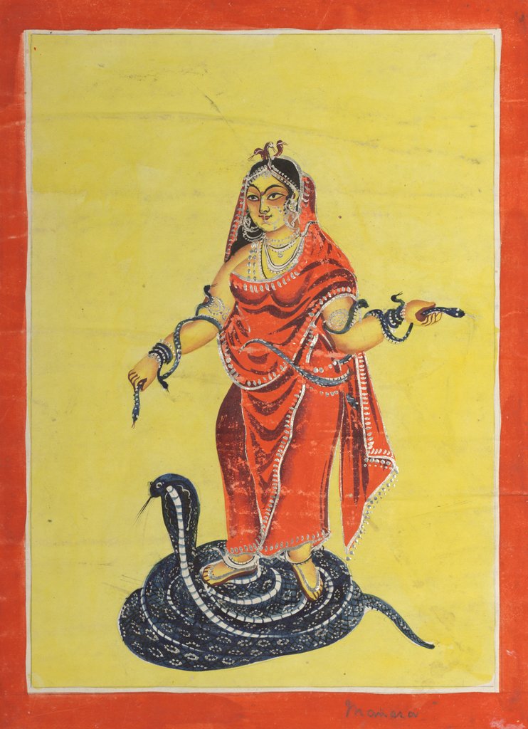 Detail of Manasa, The Snake Goddess, 1800s by Unknown
