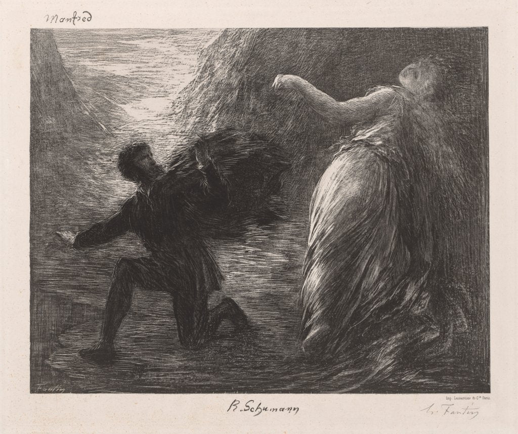 Detail of Manfred and Astarté, 1879 by Henri Fantin-Latour