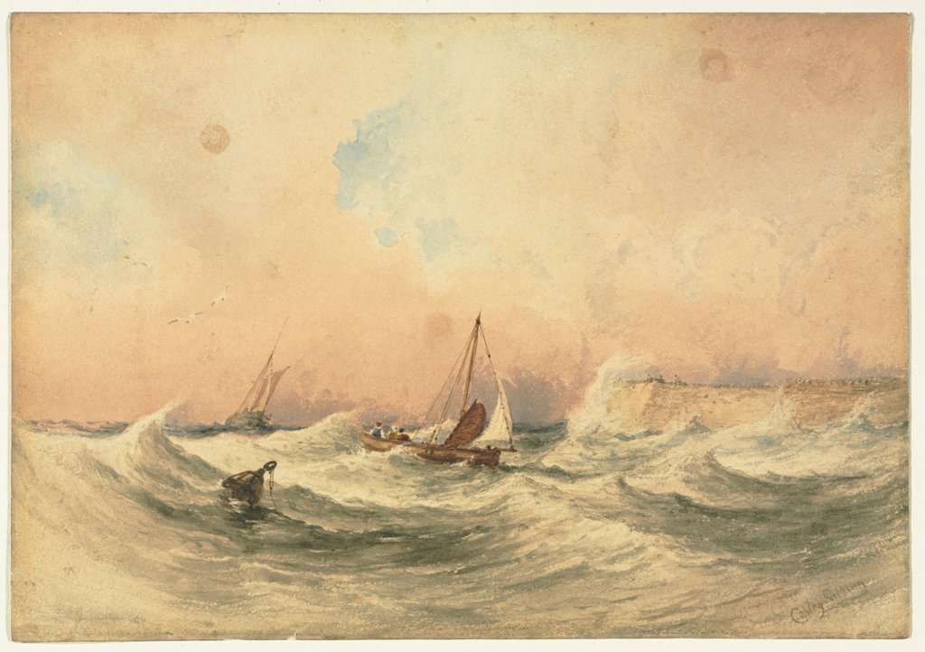 Detail of Marine by Anthony Vandyke Copley Fielding