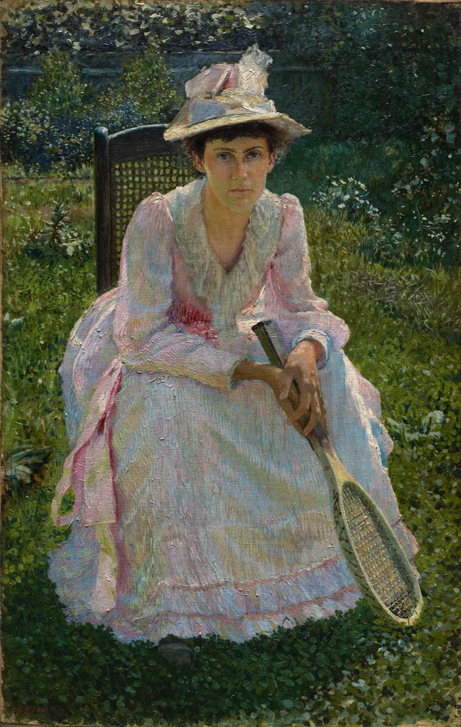 Detail of Mary Holland Bacher, 1891 by Otto H. Bacher