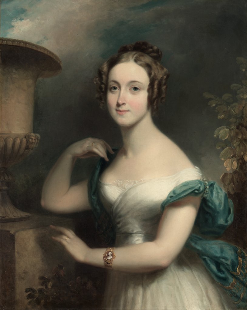 Detail of Mary Ward Betts, 1830s by Henry Inman