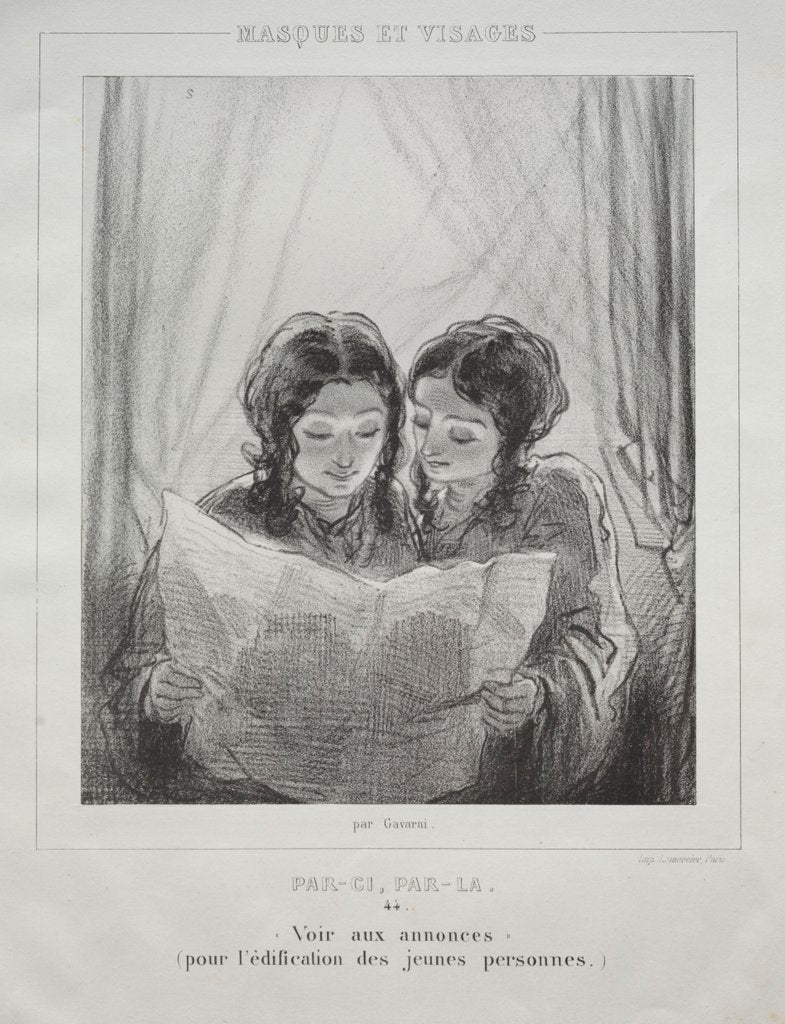 Detail of Masques et Visages by Paul Gavarni
