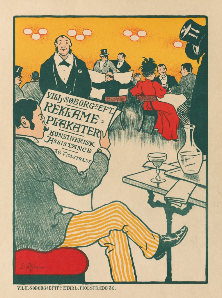 Detail of Masters of the Poster: Poster for Exhibition of Artistic Posters of Wilhelm Söborg, c. 1895 by Paul Gustav Fischer; Soborg