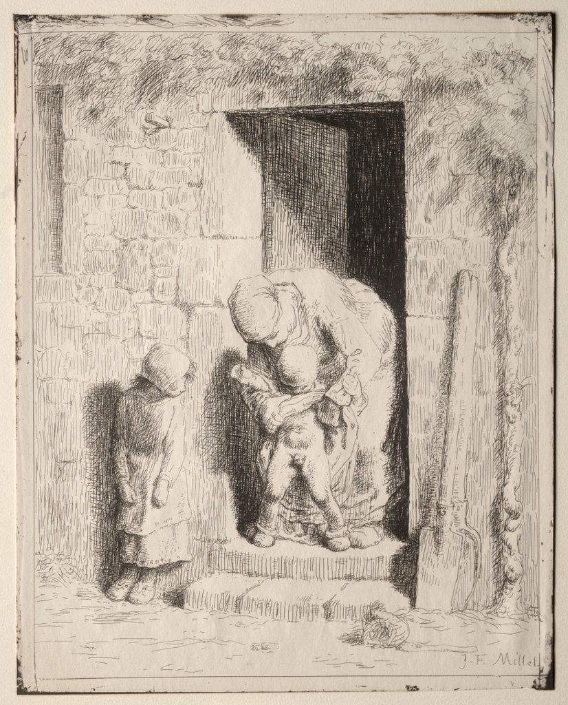 Detail of Maternal Precaution by Jean-François Millet