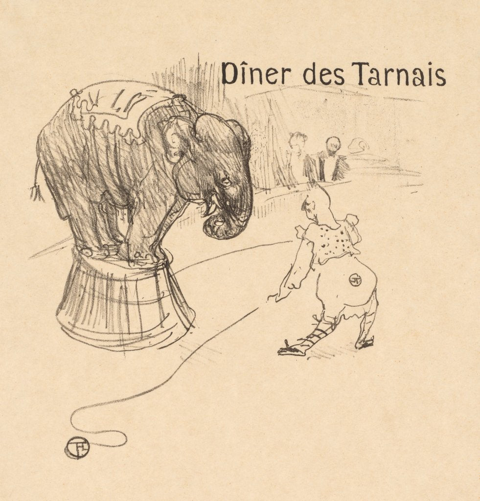 Detail of Menu from the Dinner Tarnais, 1896 by Henri de Toulouse-Lautrec