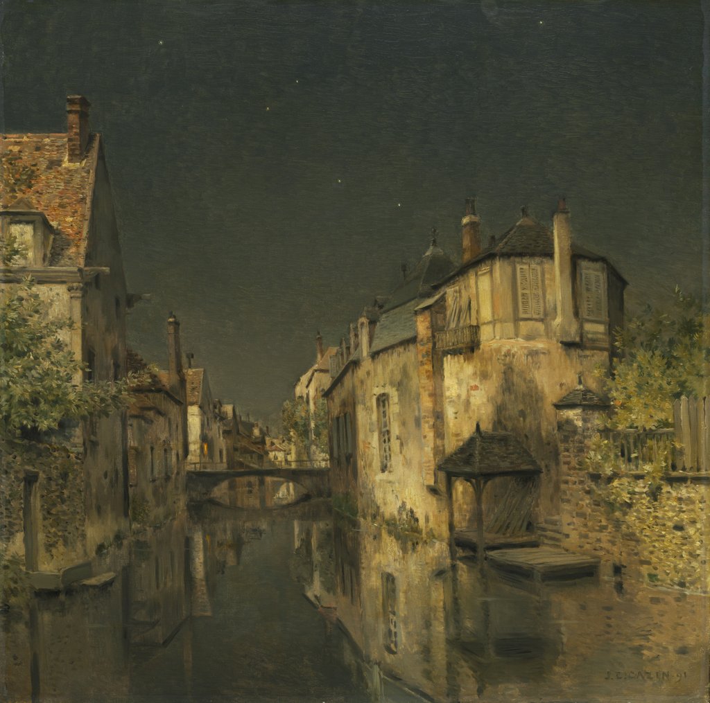 Detail of Midnight, 1891 by Jean-Charles Cazin