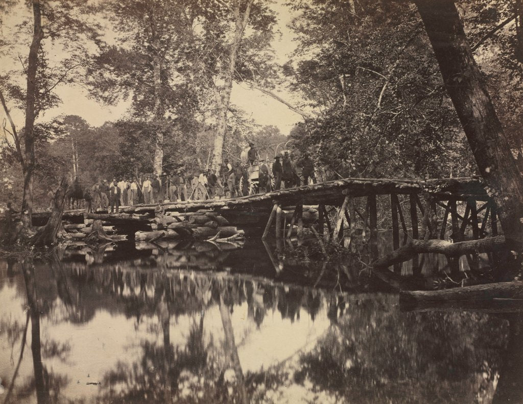 Detail of Military Bridge, Across the Chickahominy, Virginia, 1862 by David B. Woodbury