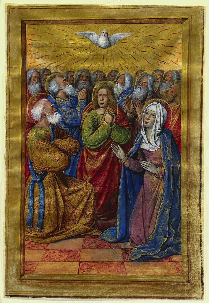 Detail of Miniature from a Book of Hours: The Pentecost, c. 1500 by Jean Poyet
