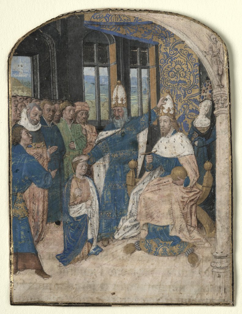 Detail of Miniature from a Speculum Historiale: Claudius Designates Nero as His Successor, 1447-60 by Master of Jouvenel des Ursins
