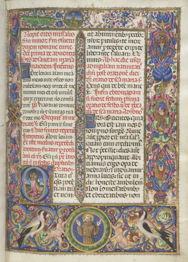 Detail of Missale: Fol. 9: Ordo Missalis, 1469 by Bartolommeo Caporali