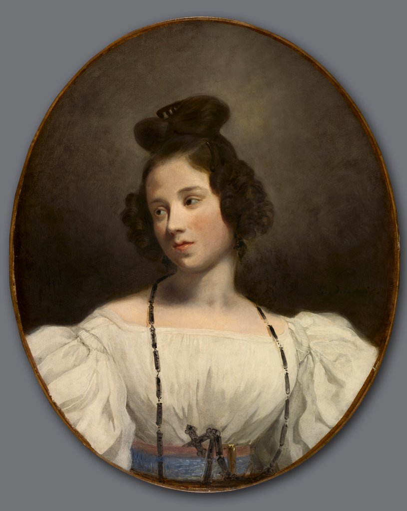Detail of Mlle. Alexandrine-Julie de la Boutraye, c. 1832-1834 by Eugène Delacroix