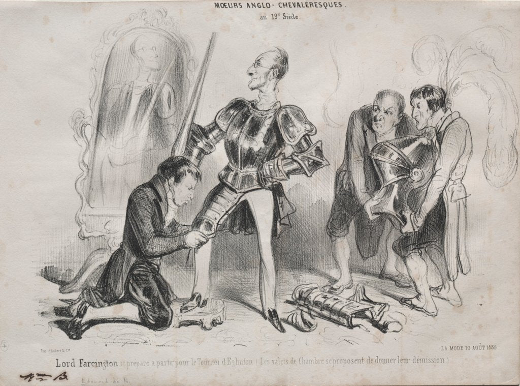 Detail of Moeurs Anglo-chevaleresques, 1839 by Unknown