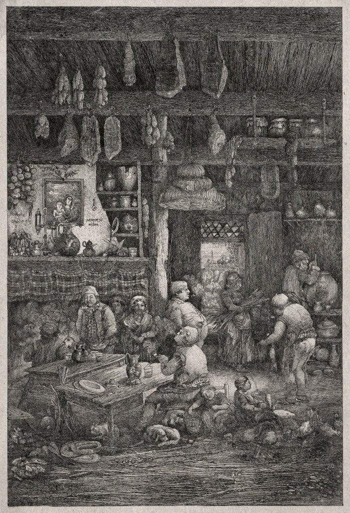 Detail of Moldavian Interior, 1856 by Rodolphe Bresdin