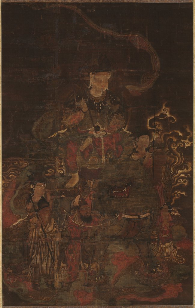 Detail of Monju and Attendants, 1200s by Unknown