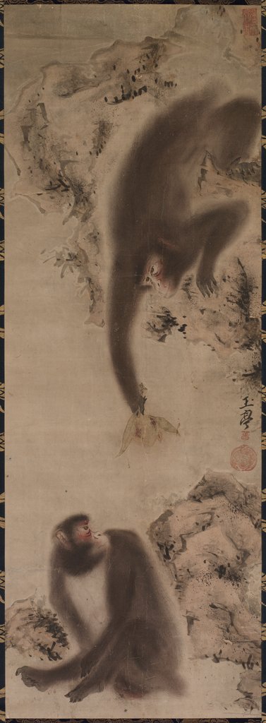 Detail of Monkeys, c. 1800 by Gyokutei Katsu