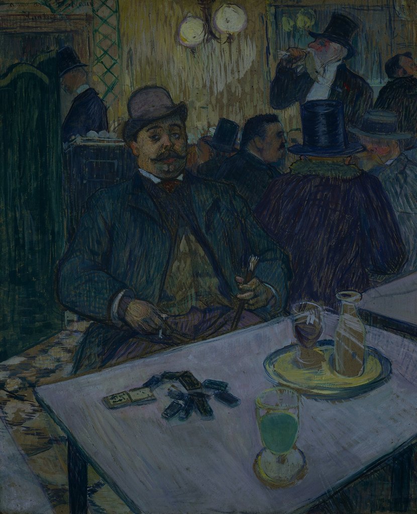Detail of Monsieur Boileau at the Café, 1893 by Henri de Toulouse-Lautrec