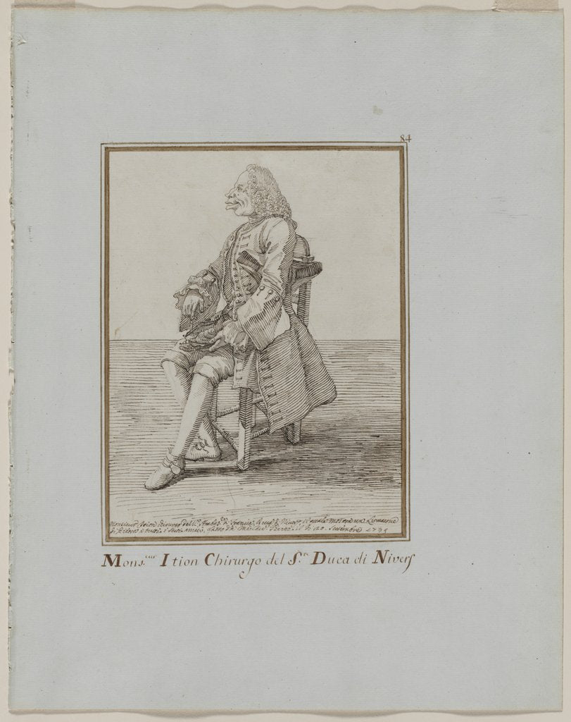 Detail of Monsieur Ition Chirurgo del sre. Duca di Nivers, 1749 by Pier Leone Ghezzi