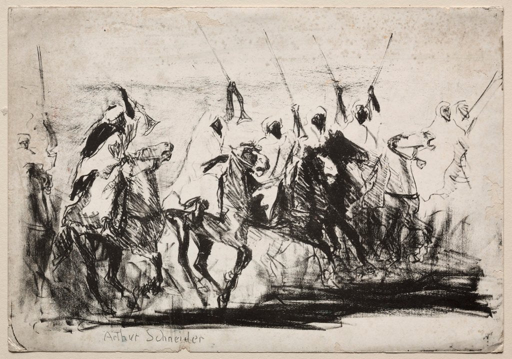 Detail of Moorish Lancers, Fantasia, c. 1900 by Arthur E. Schneider