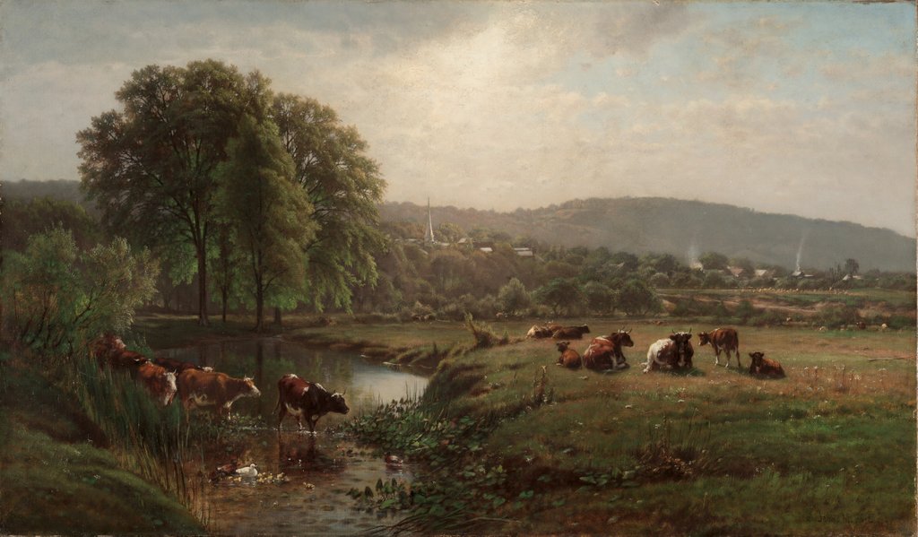 Detail of Morning in New England, 1873 by James McDougal Hart