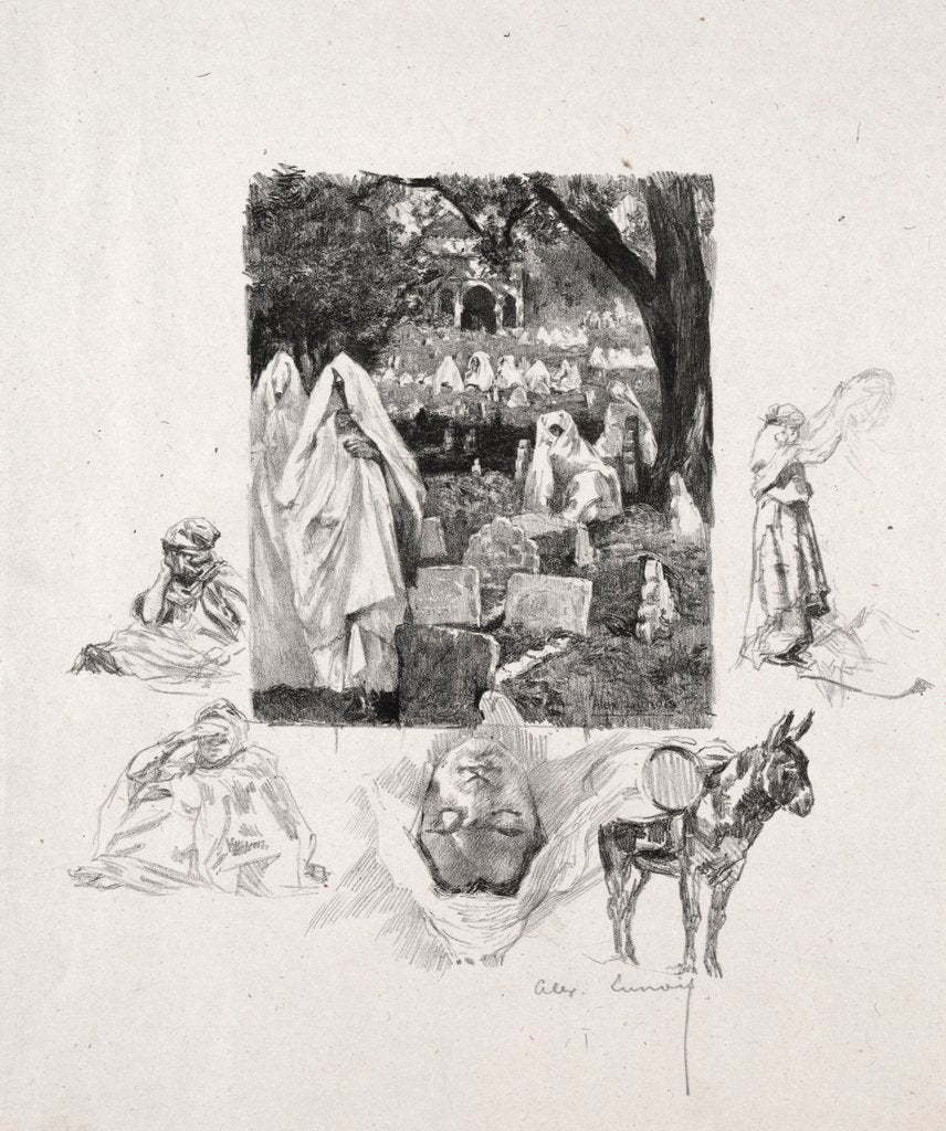 Detail of Moroccan Sketches by Alexandre Lunois