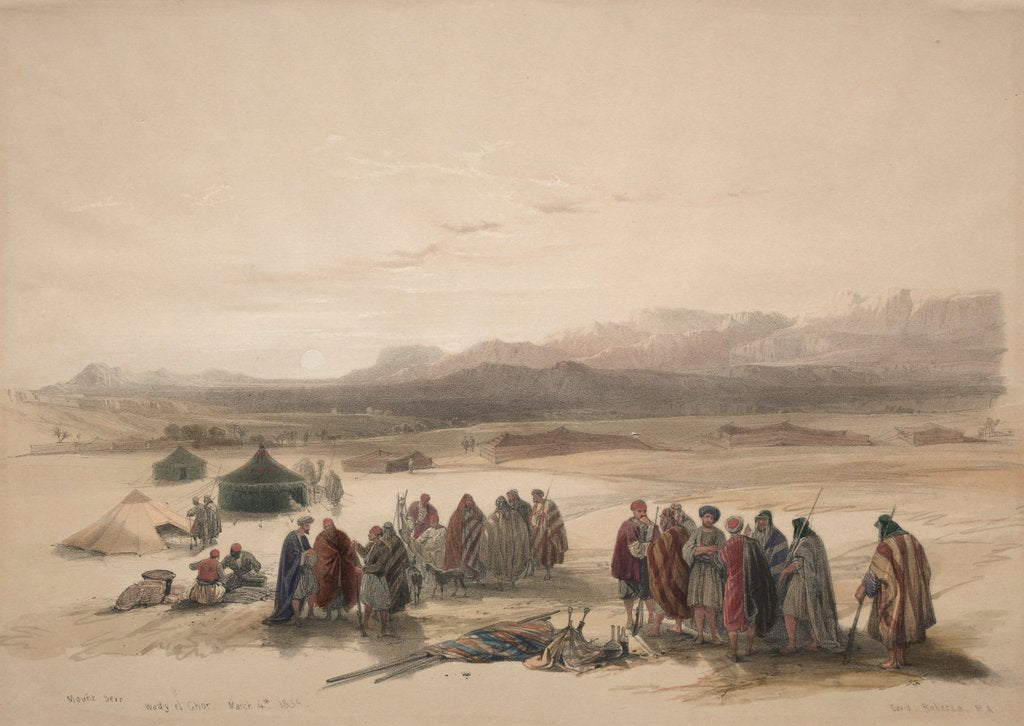 Detail of Mount Seir Wady el Chor, 1839 by David Roberts