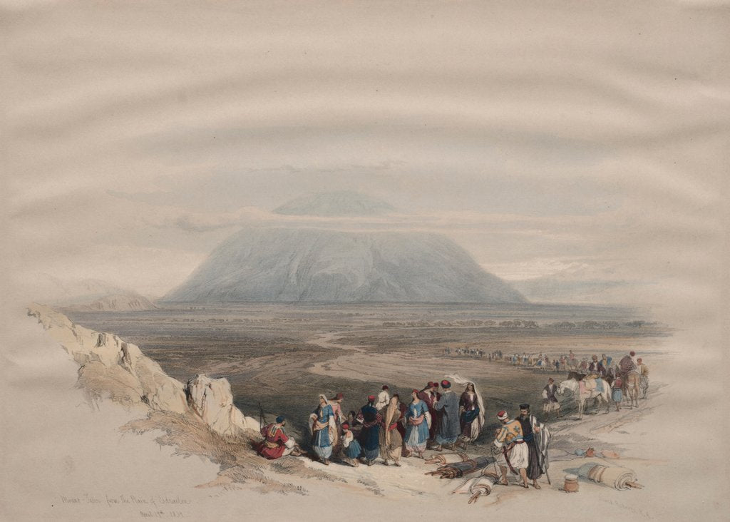 Detail of Mount Tabor from the Plain of Esdraelon, 1839 by David Roberts