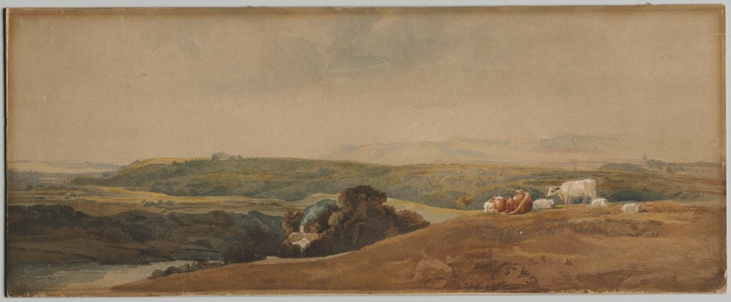 Detail of Mountains and Cattle by Peter De Wint