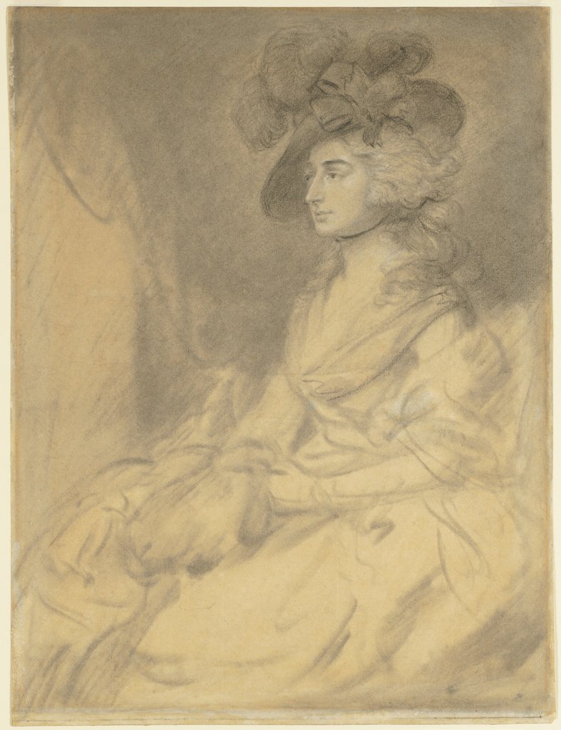 Detail of Mrs. Sarah Siddons, 1785 by Thomas Gainsborough