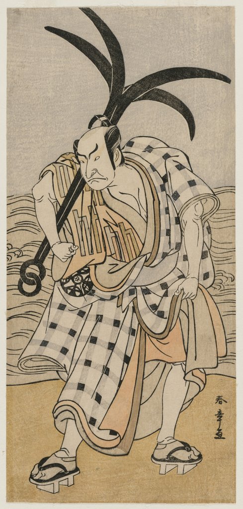 Detail of Nakamura Nakazo I as a Townsman Holding an Anchor, c. 1780 by Katsukawa Shunsho
