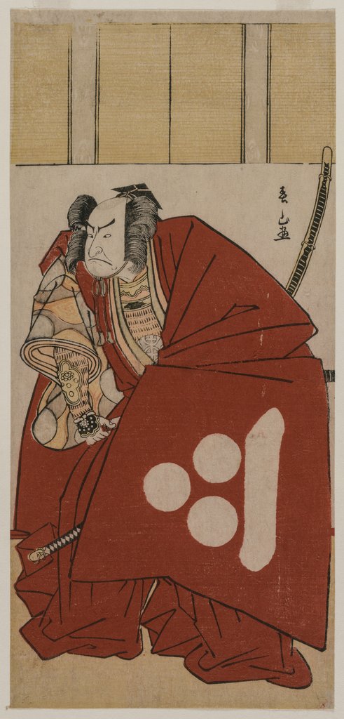 Detail of Nakamura Nakazo I as Watanabe no Tsuna, 1781 by Katsukawa Shunzan